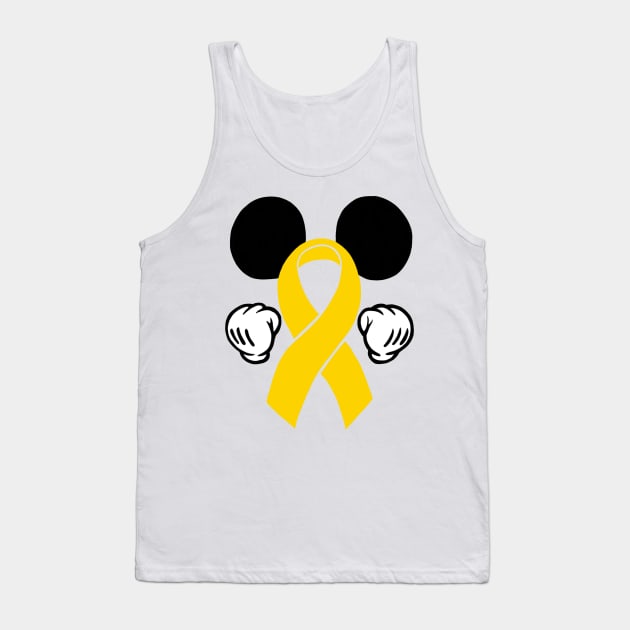 Mouse Ears Awareness Ribbon (Yellow) Tank Top by CaitlynConnor